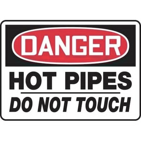 Accuform OSHA DANGER SAFETY SIGN HOT PIPES  MEQM166XL MEQM166XL
